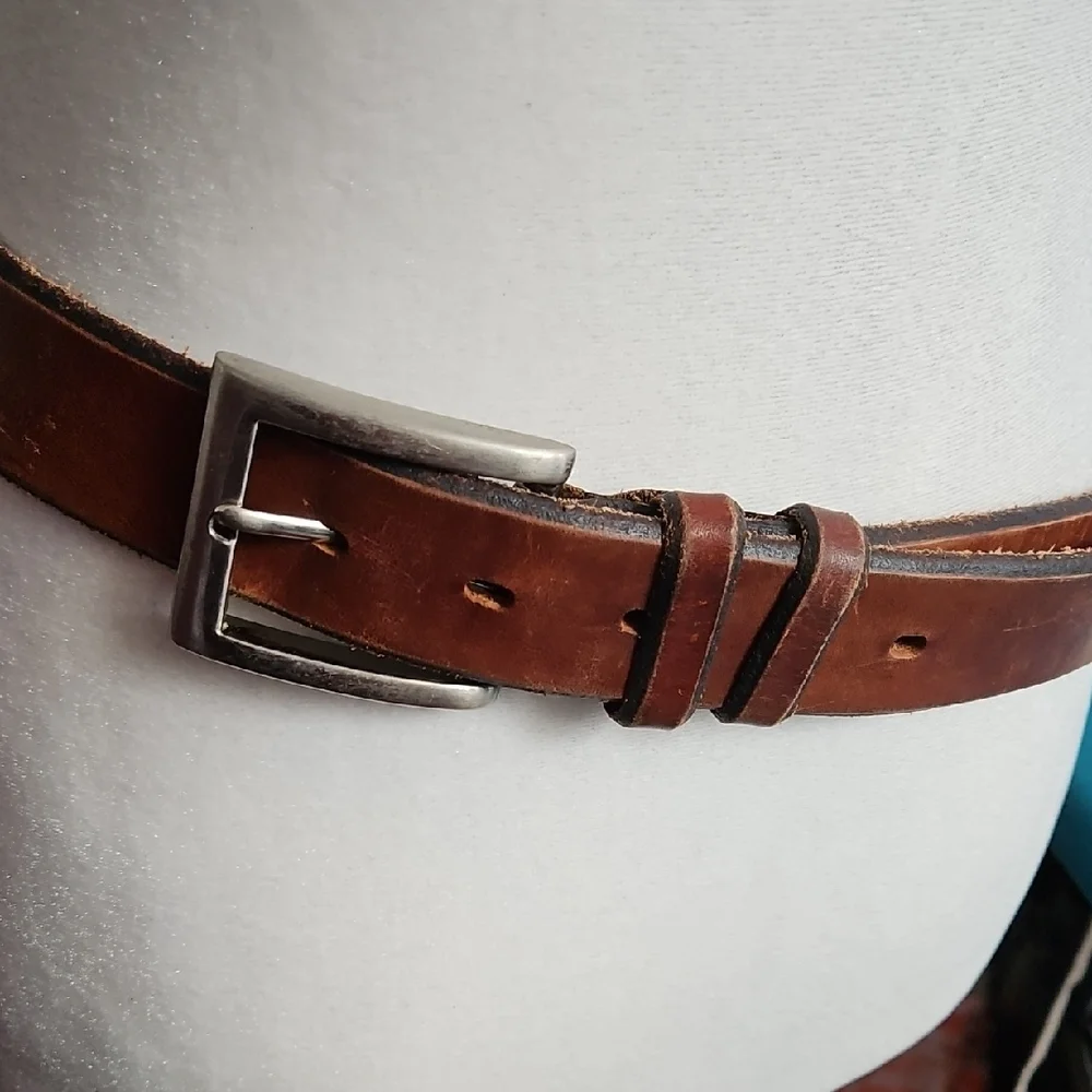 ​Wilsons Leather Mens Brown Italian Leather Belt Size 40 Rugged Casual - Picture 7 of 8